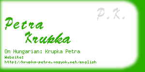 petra krupka business card